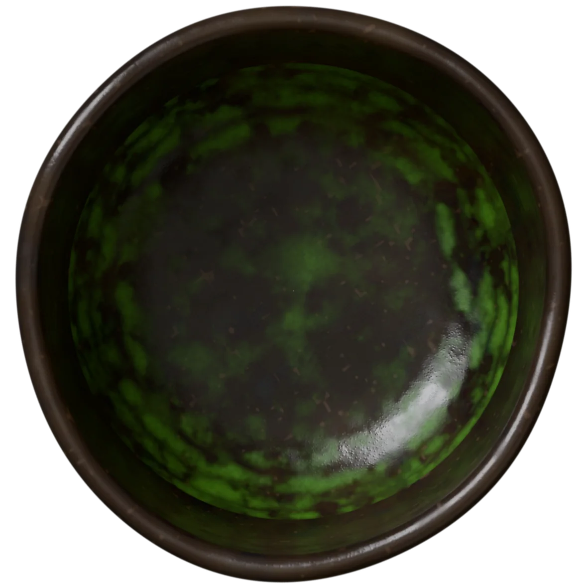 The emptied bowl, foam left in rings where each sip stopped.